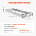 Metal Raised Garden Bed, 12 x 4 x 1 ft Outdoor Galvanized Planter Box, with Open Bottom, Large Planter Raised Bed for Gardening Vegetables, Flowers, Herbs, and Succulent Plants, Silver