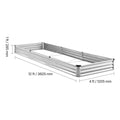 Metal Raised Garden Bed, 12 x 4 x 1 ft Outdoor Galvanized Planter Box, with Open Bottom, Large Planter Raised Bed for Gardening Vegetables, Flowers, Herbs, and Succulent Plants, Silver