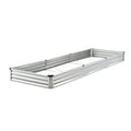 Metal Raised Garden Bed 12x4x1ft Galvanized Planter Box Silver