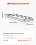Metal Raised Garden Bed 12x4x1ft Galvanized Planter Box Silver