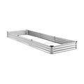 Metal Raised Garden Bed 12x4x1ft Galvanized Planter Box Silver