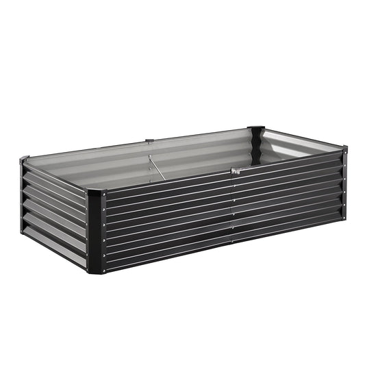 Galvanized Metal Raised Garden Bed 6x3x1.5ft Planter Box