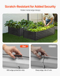 Galvanized Metal Raised Garden Bed 6x3x1.5ft Planter Box
