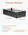Galvanized Metal Raised Garden Bed 6x3x1.5ft Planter Box