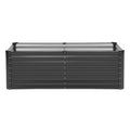 Metal Raised Garden Bed 6x3x2ft Galvanised Planter Box Dark Gray