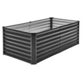Metal Raised Garden Bed 6x3x2ft Galvanised Planter Box Dark Gray