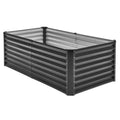 Metal Raised Garden Bed 6x3x2ft Galvanised Planter Box Dark Gray