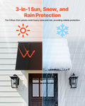 Metal Window Door Awning 1125x610mm Steel Frame Rain Snow Protection
