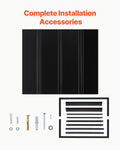 Metal Window Door Awning 1125x610mm Steel Frame Rain Snow Protection