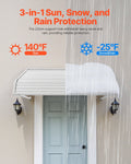 Aluminum Awning 1219x1066mm Door Window Canopy Rain Snow