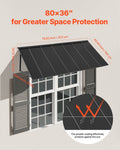 Metal Window Door Awning 2032x910mm Canopy Steel Frame