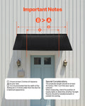 Metal Window Door Awning 2032x910mm Canopy Steel Frame