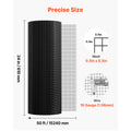 Hardware Cloth 61cm x 15.2m, 1/2 in 19 Gauge Galvanized Wire Mesh Roll, Weather-Resistant Vinyl Coated Chicken Wire Fencing, Heavy Duty Welded Garden Plant Fencing for Rabbit Cage Snake Fence