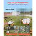 Hardware Cloth 61cm x 15.2m, 1/2 in 19 Gauge Galvanized Wire Mesh Roll, Weather-Resistant Vinyl Coated Chicken Wire Fencing, Heavy Duty Welded Garden Plant Fencing for Rabbit Cage Snake Fence