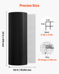 VEVOR Hardware Cloth 61cm x 15.2m 1/2in 19 Gauge Galvanized Wire Mesh