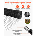 Hardware Cloth 91cm x 7.62m, 2 x 3 in Mesh 16 Gauge Galvanized Wire Mesh Roll, Weather-Resistant Vinyl Coated Chicken Wire Fencing, Heavy Duty Welded Garden Plant Fencing for Rabbit Cage Snake