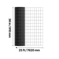 Hardware Cloth 91cm x 7.62m, 2 x 3 in Mesh 16 Gauge Galvanized Wire Mesh Roll, Weather-Resistant Vinyl Coated Chicken Wire Fencing, Heavy Duty Welded Garden Plant Fencing for Rabbit Cage Snake