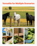 Farm Fence, 122cm x 15.2m, 2 x 4 in Mesh 14 Gauge Galvanized Steel Wire Fencing for Cattle, Hog & Sheep , Heavy Duty Vinyl Coated Livestock Fence for Animal Enclosures, Cage Wire, Garden Fences