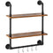 Industrial Pipe Shelf 2 Tier 24x7.87in Wall Mount Kitchen