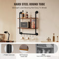 Industrial Pipe Shelf 2 Tier 24x7.87in Wall Mount Kitchen