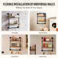 Industrial Pipe Shelf 2 Tier 24x7.87in Wall Mount Kitchen