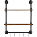 Industrial Pipe Shelf 2 Tier 24x7.87in Wall Mount Kitchen