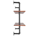 Industrial Pipe Shelf 2 Tier 48x 9.84in Wall-Mount for Kitchen Bedroom