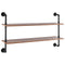 Industrial Pipe Shelf 2 Tier 48x9.84in Wall Mount Kitchen