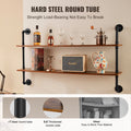 Industrial Pipe Shelf 2 Tier 48x9.84in Wall Mount Kitchen