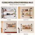 Industrial Pipe Shelf 2 Tier 48x9.84in Wall Mount Kitchen