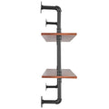 Industrial Pipe Shelf 2 Tier 48x9.84in Wall Mount Kitchen