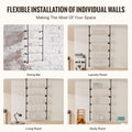 Industrial Pipe Shelf 5 Tier Wall Mount Floating Rustic Wood Brackets