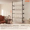 Industrial Pipe Shelf 5 Tier Wall Mount Floating Rustic Wood Brackets