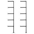 Industrial Pipe Shelf 5 Tier Wall Mount Floating Rustic Wood Brackets