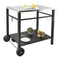 BBQ Grill Cart 85x55cm Double Shelf Stainless Steel Wheels