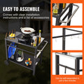 BBQ Dining Cart 85x55cm Double-Shelf Pizza Oven Food Prep Table