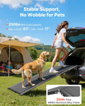 Dog Ramp for Cars, 1600 × 432 mm, Folding Pet Ramps for Medium & Large Dogs up to 113 kg, Pet Stair Ramp with Non-Slip Oxford Fabric Surface, Portable Outdoor Dog Car Ramps for SUV & Truck