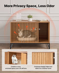 Artiss 80cm Cat Litter Box Furniture Cabinet with Scratch Pad Storage