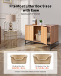 Artiss 80cm Cat Litter Box Furniture Cabinet with Scratch Pad Storage