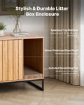 Artiss 80cm Cat Litter Box Furniture Cabinet with Scratch Pad Storage
