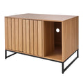 Artiss 80cm Cat Litter Box Furniture Cabinet with Scratch Pad Storage