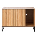 Artiss 80cm Cat Litter Box Furniture Cabinet with Scratch Pad Storage