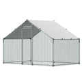 Metal Chicken Coop 9.8x6.5ft Large Walk-in Hen House with Cover Lock