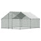 Metal Chicken Coop 9.8x13.1x6.5ft Walk-in Hen House Duck Rabbit Cage