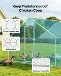 Metal Chicken Coop 9.8x13.1x6.5ft Walk-in Hen House Duck Rabbit Cage