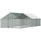 Metal Chicken Coop 9.8x26.2x6.5ft Walk-In Hen House Duck Rabbit