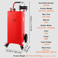 30 Gallon Fuel Caddy Portable Tank 23.5L/min 180W Pump