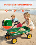 Pull-Along Wagon Kids 101cm All-Terrain 80kg Green Handle Utility