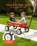 Pull-Along Wagon 101cm Red Kids Toddler 80kg All-Terrain