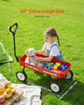 Pull-Along Wagon 101cm Red Kids Toddler 80kg All-Terrain